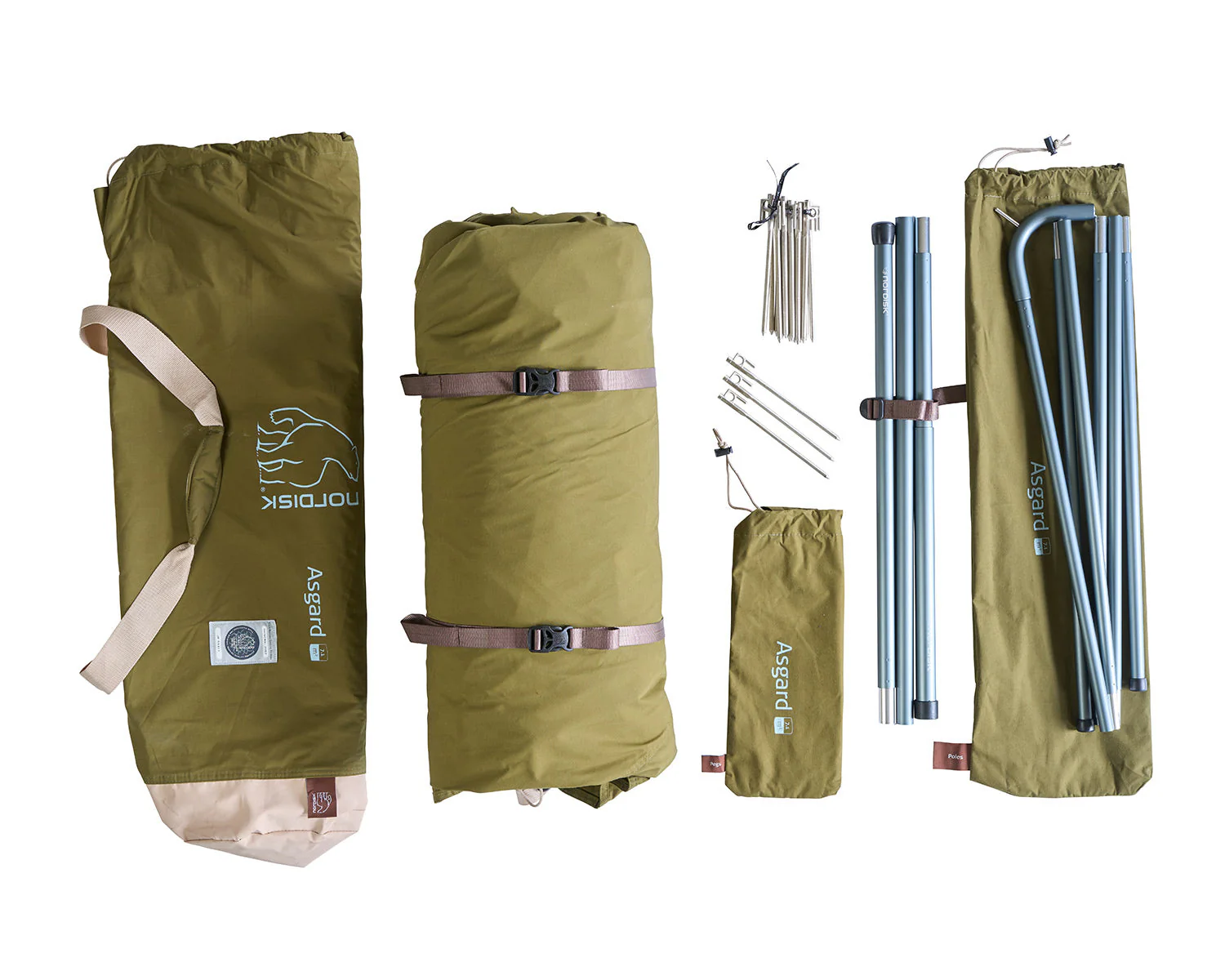 Asgard 7.1 Glamping Zelt - 7.1 m² | 3 Personen | Green Khaki - Image 17