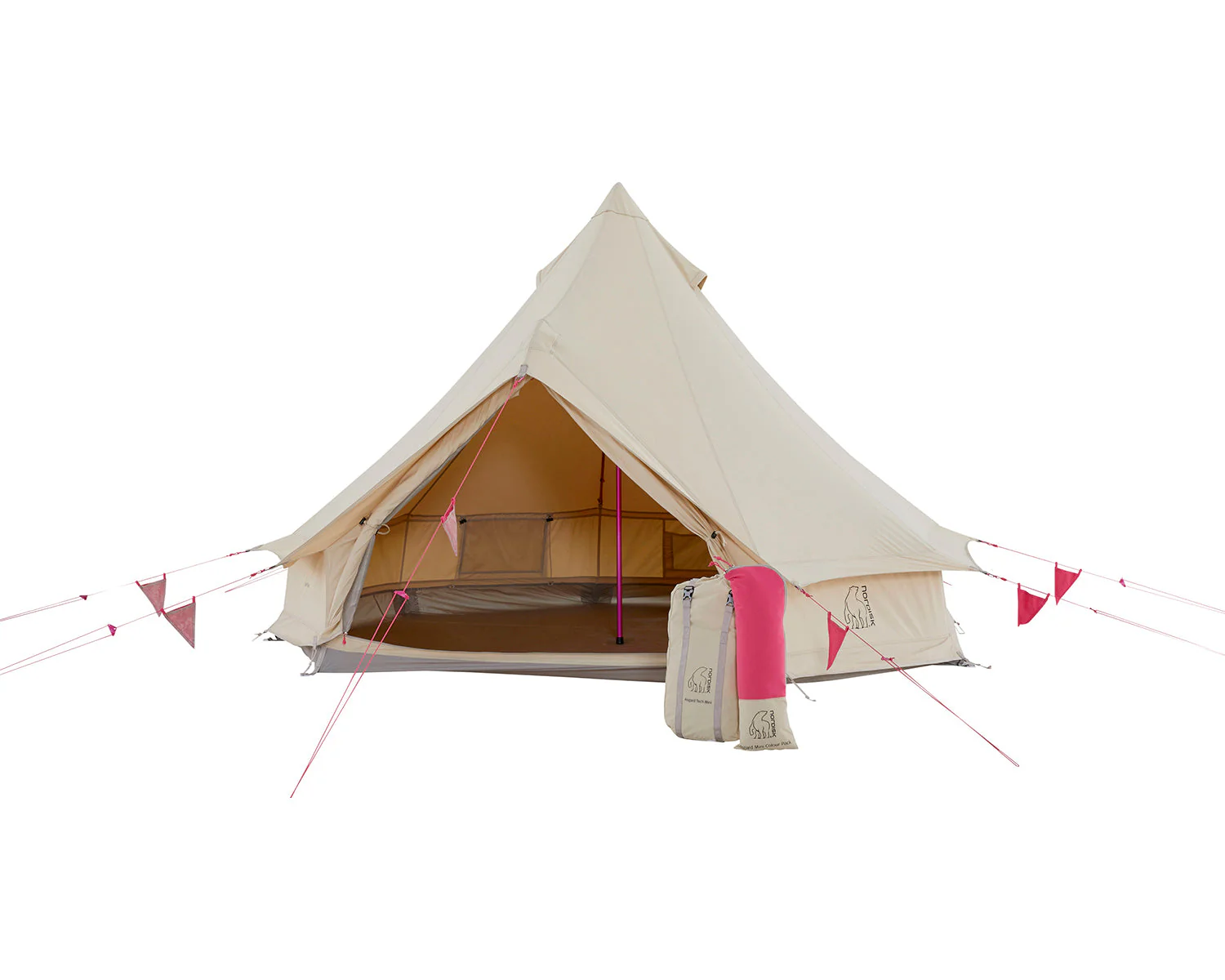 Asgard Tech Mini Glamping Zelt Incl. Colour Pack - 2 Personen | Azalea Cherry Pink