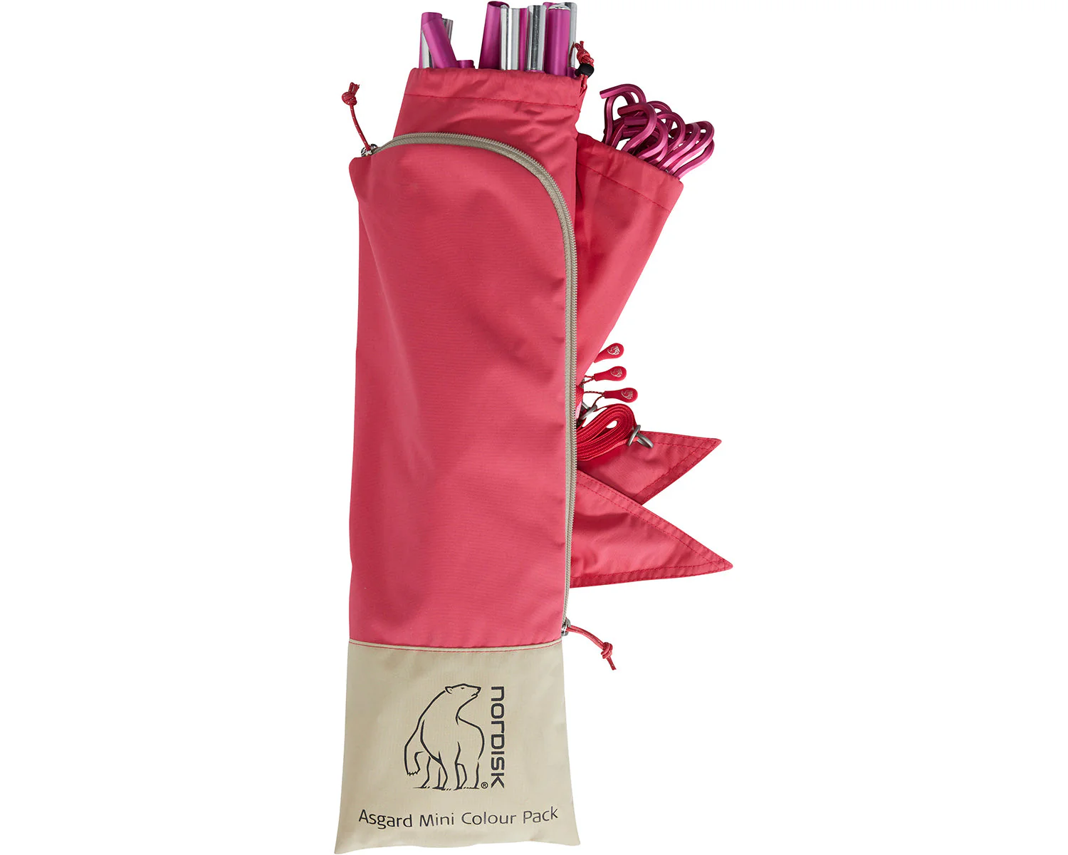 Asgard Tech Mini Glamping Zelt Incl. Colour Pack - 2 Personen | Azalea Cherry Pink - Image 22