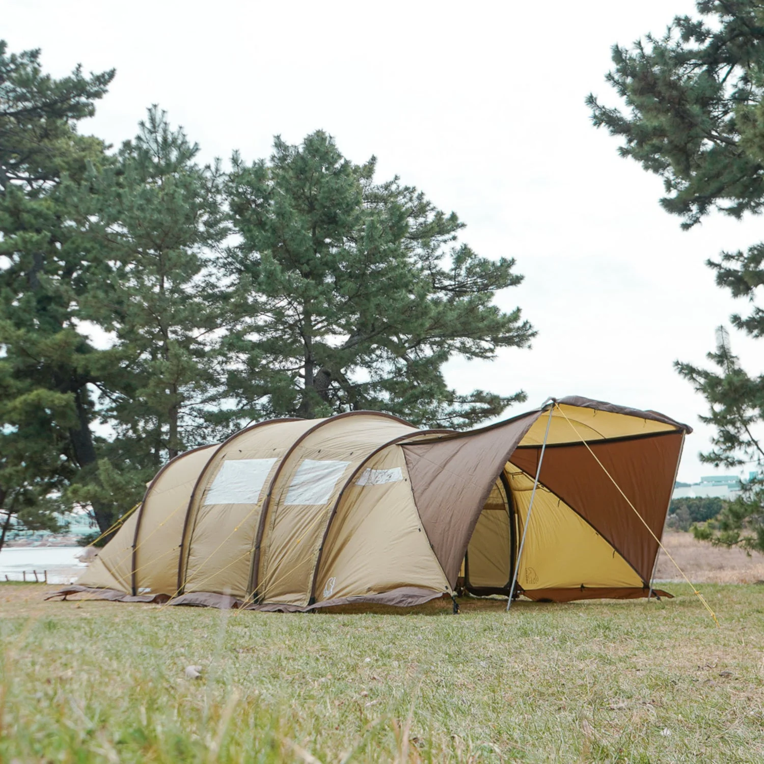 Reisa 6 PU Zelt mit Bodenschürze - 6 Personen | Beige - Image 4