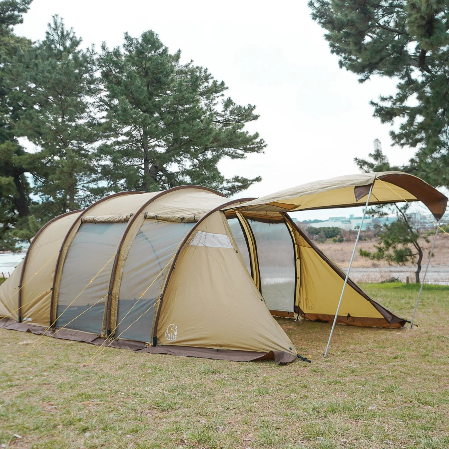 Reisa 6 PU Zelt mit Bodenschürze - 6 Personen | Beige - Image 6