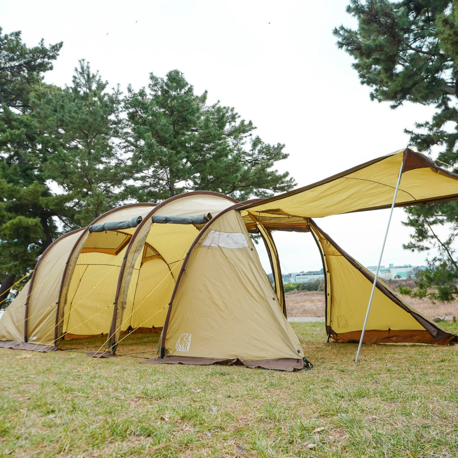 Reisa 6 PU Zelt mit Bodenschürze - 6 Personen | Beige - Image 7
