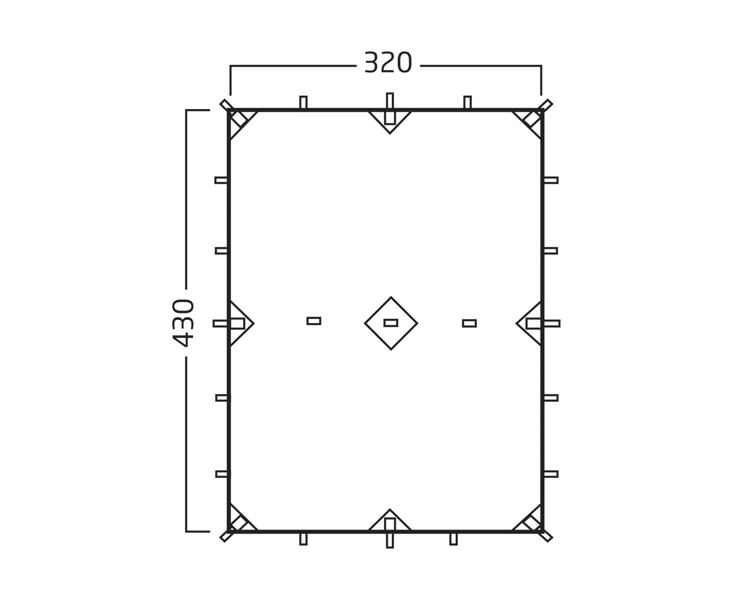 Voss 14 PU Tarp - 14 m² | Dark Olive - Image 12