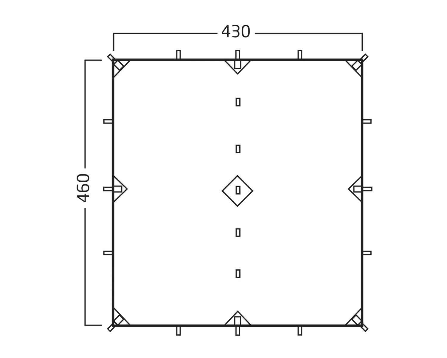 Voss 20 SI Tarp - 20 m² | Forest Green - Image 10